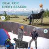 Heated Camping Chair with Headrest Pad, Oversized Heated Chair Outdoor Sports, Heated Camp Chair Seat Supports 500 Lbs, Heating Folding Chair for Camping, Patio, Picnic