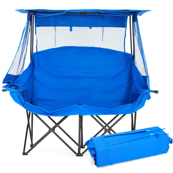 Heated Camping Chair with Headrest Pad, Oversized Heated Chair Outdoor Sports, Heated Camp Chair Seat Supports 500 Lbs, Heating Folding Chair for Camping, Patio, Picnic