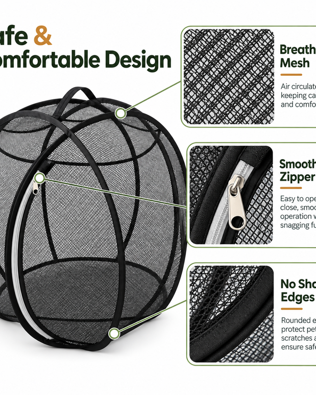 DIDOSHE Pop-Up Mesh Cat Playpen