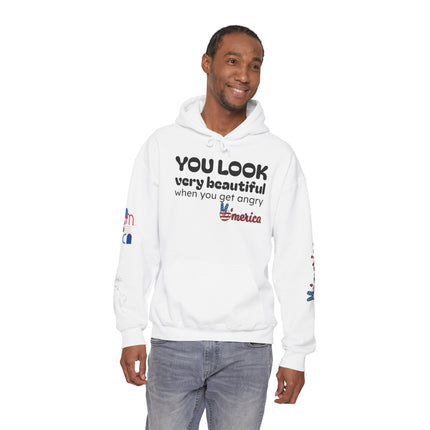 No Kings Hoodie — "You Look Very Beautiful When You Get Angry America" Graphic Sweatshirt