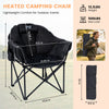 Heated Camping Chair with Headrest Pad, Oversized Heated Chair Outdoor Sports, Heated Camp Chair Seat Supports 500 Lbs, Heating Folding Chair for Camping, Patio, Picnic