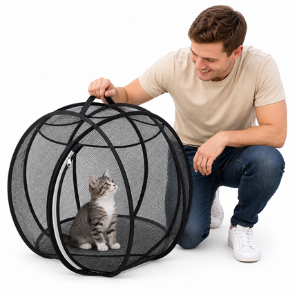 DIDOSHE Pop-Up Mesh Cat Playpen