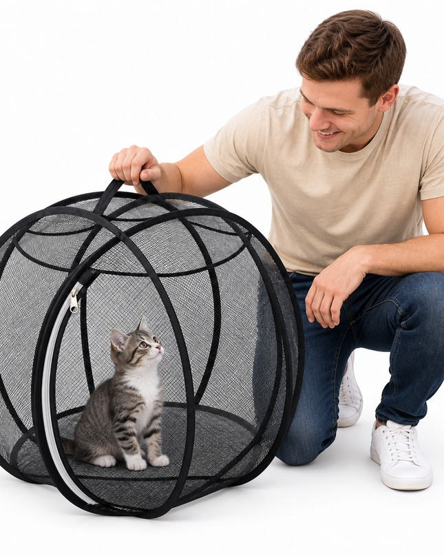 DIDOSHE Pop-Up Mesh Cat Playpen