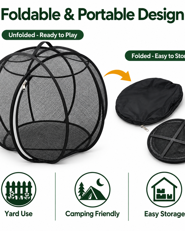 DIDOSHE Pop-Up Mesh Cat Playpen