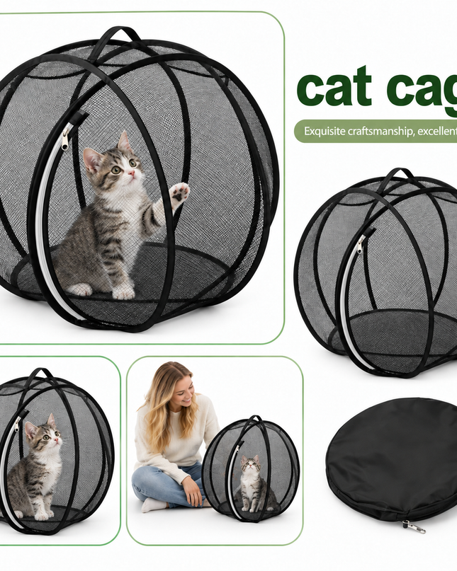 DIDOSHE Pop-Up Mesh Cat Playpen