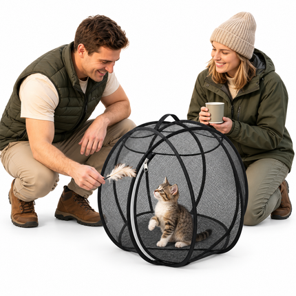 DIDOSHE Pop-Up Mesh Cat Playpen