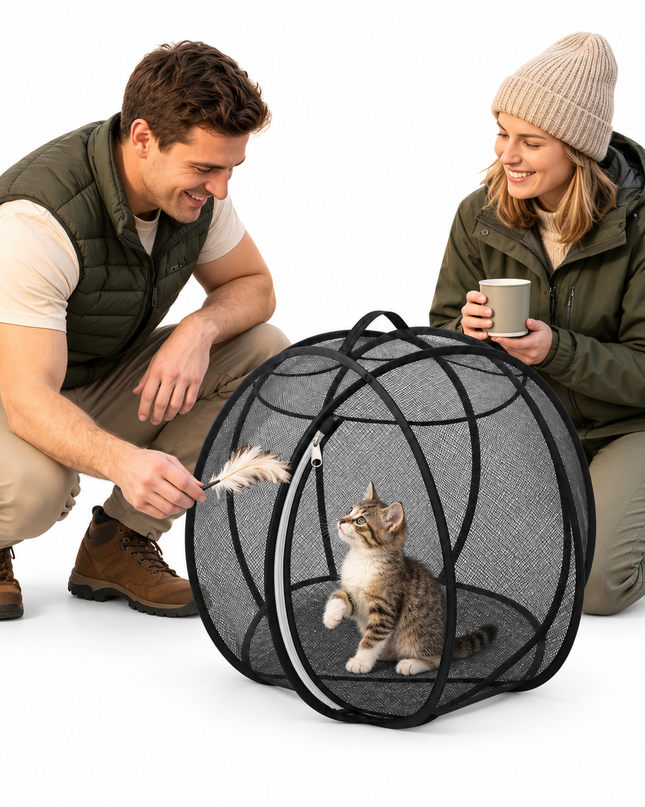 DIDOSHE Pop-Up Mesh Cat Playpen