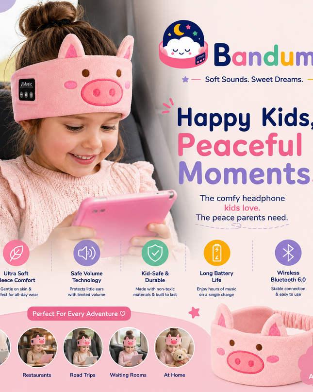 Bandumu™ Kids Bluetooth Headband
