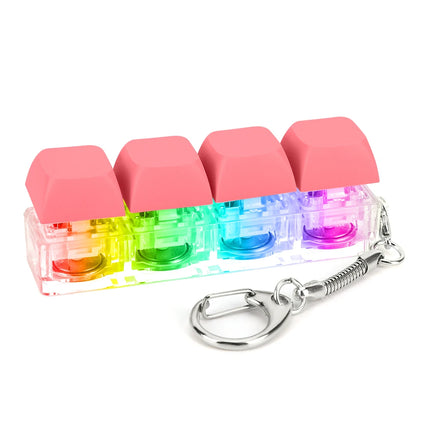 4 Keys Button Keycap Fidget Keychain Toys Mechanical Keyboard