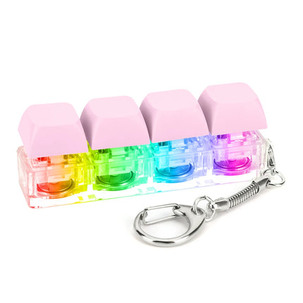 4 Keys Button Keycap Fidget Keychain Toys Mechanical Keyboard
