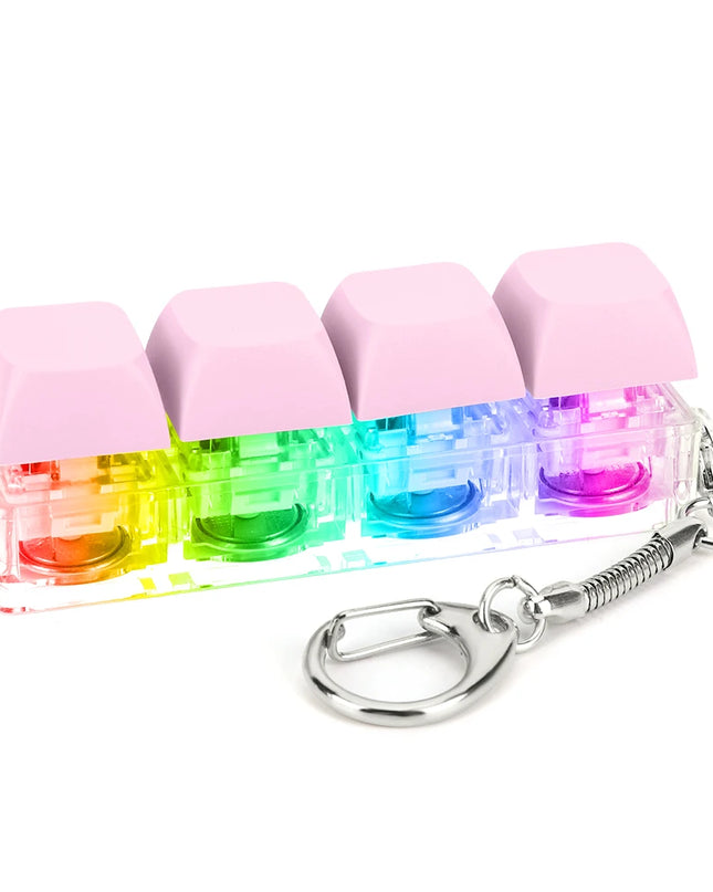 Mechanische Tastatur mit 4 Tasten, Fidget-Schlüsselanhänger, Spielzeug 