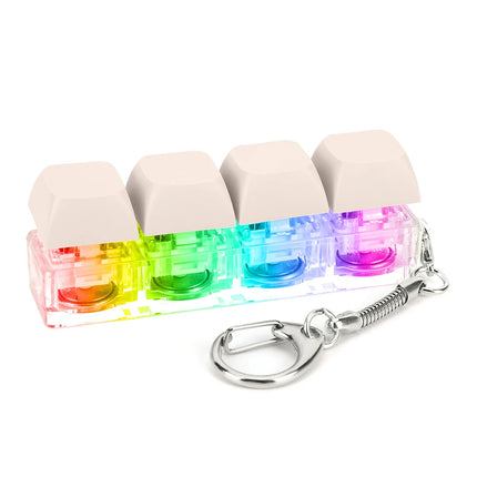 4 Keys Button Keycap Fidget Keychain Toys Mechanical Keyboard