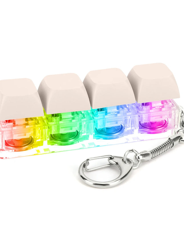 Mechanische Tastatur mit 4 Tasten, Fidget-Schlüsselanhänger, Spielzeug 