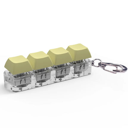 4 Keys Button Keycap Fidget Keychain Toys Mechanical Keyboard