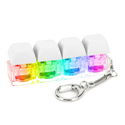 4 Keys Button Keycap Fidget Keychain Toys Mechanical Keyboard