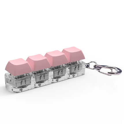 4 Keys Button Keycap Fidget Keychain Toys Mechanical Keyboard