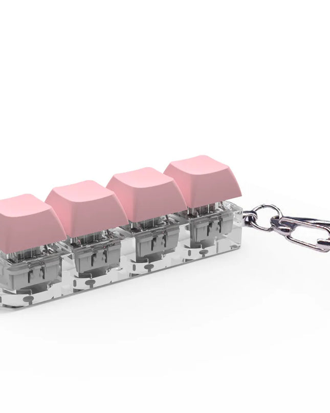Mechanische Tastatur mit 4 Tasten, Fidget-Schlüsselanhänger, Spielzeug 