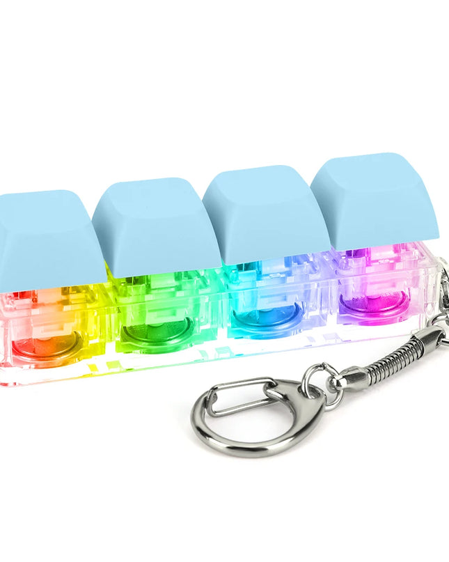 Mechanische Tastatur mit 4 Tasten, Fidget-Schlüsselanhänger, Spielzeug 