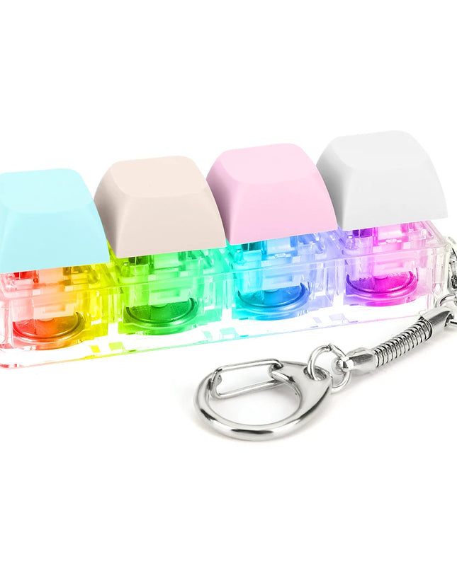 Mechanische Tastatur mit 4 Tasten, Fidget-Schlüsselanhänger, Spielzeug 