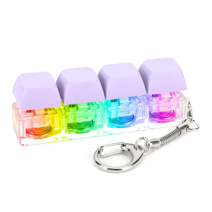 4 Keys Button Keycap Fidget Keychain Toys Mechanical Keyboard