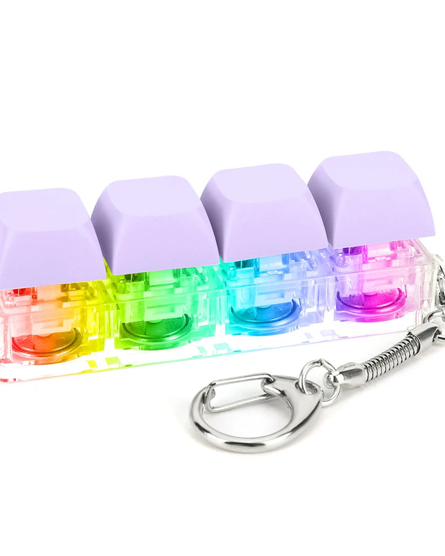 Mechanische Tastatur mit 4 Tasten, Fidget-Schlüsselanhänger, Spielzeug 