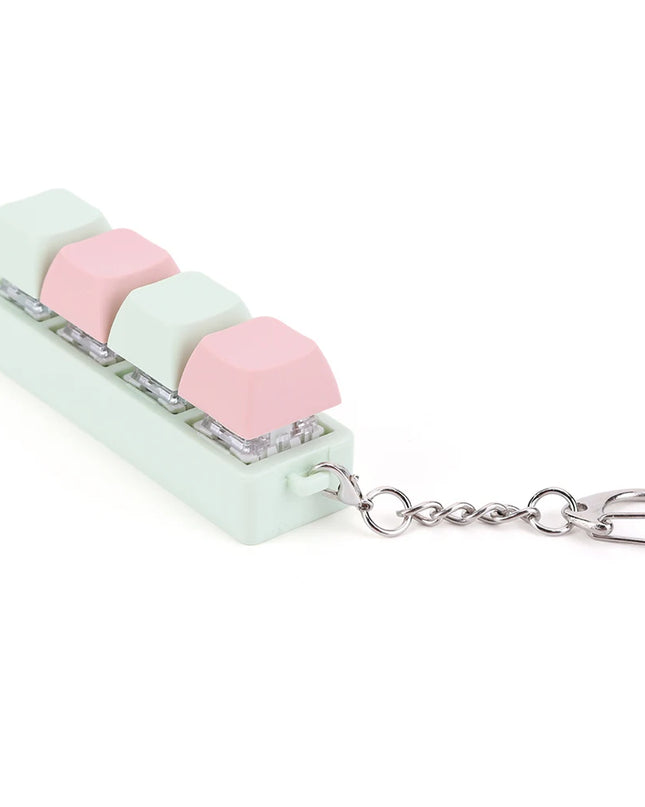 Mechanische Tastatur mit 4 Tasten, Fidget-Schlüsselanhänger, Spielzeug 