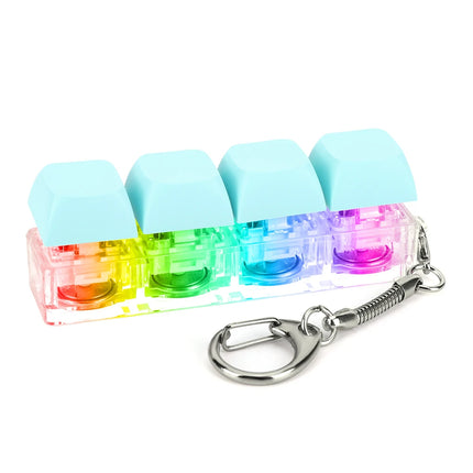 4 Keys Button Keycap Fidget Keychain Toys Mechanical Keyboard