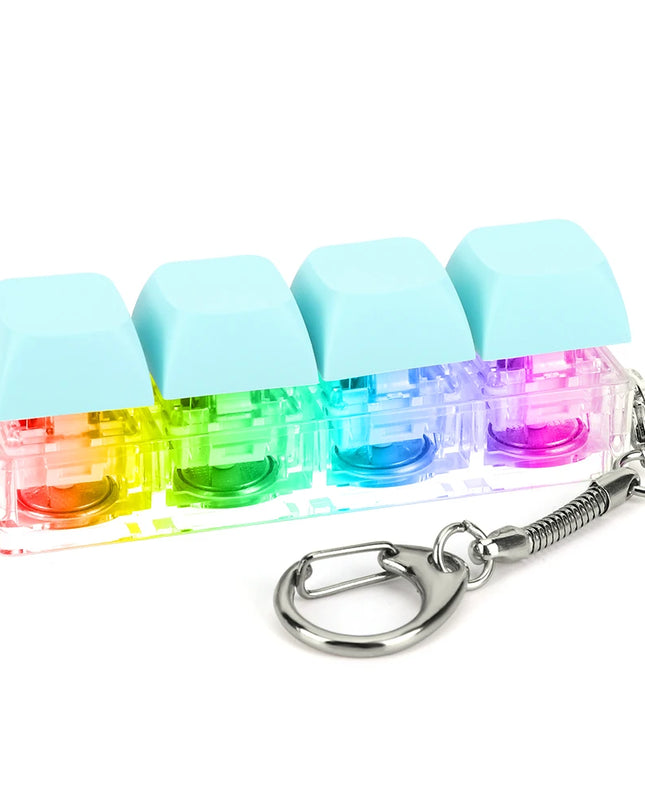 Mechanische Tastatur mit 4 Tasten, Fidget-Schlüsselanhänger, Spielzeug 