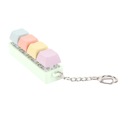 4 Keys Button Keycap Fidget Keychain Toys Mechanical Keyboard