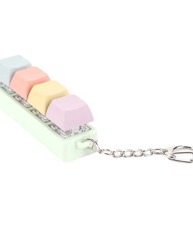 Mechanische Tastatur mit 4 Tasten, Fidget-Schlüsselanhänger, Spielzeug 
