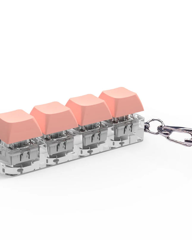 Mechanische Tastatur mit 4 Tasten, Fidget-Schlüsselanhänger, Spielzeug 