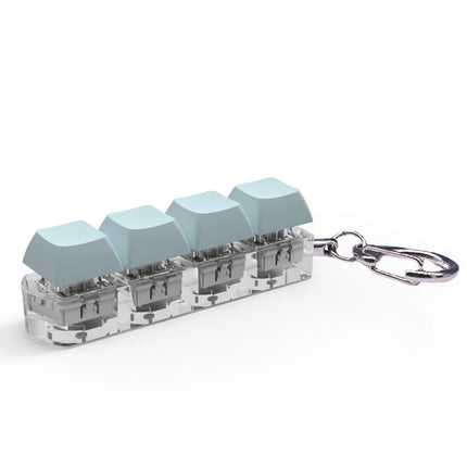 4 Keys Button Keycap Fidget Keychain Toys Mechanical Keyboard