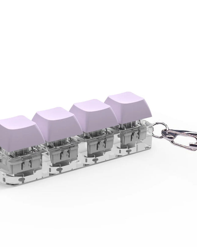 Mechanische Tastatur mit 4 Tasten, Fidget-Schlüsselanhänger, Spielzeug 