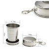75/150/250ML Stainless Steel Folding Cup Camping Cookware Retractable Cup Teacups Teaware Camp Utensils Tableware Folded Cup