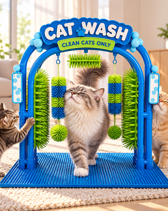 DIDOSHE Cat Wash™ | Self-Grooming & Play Station