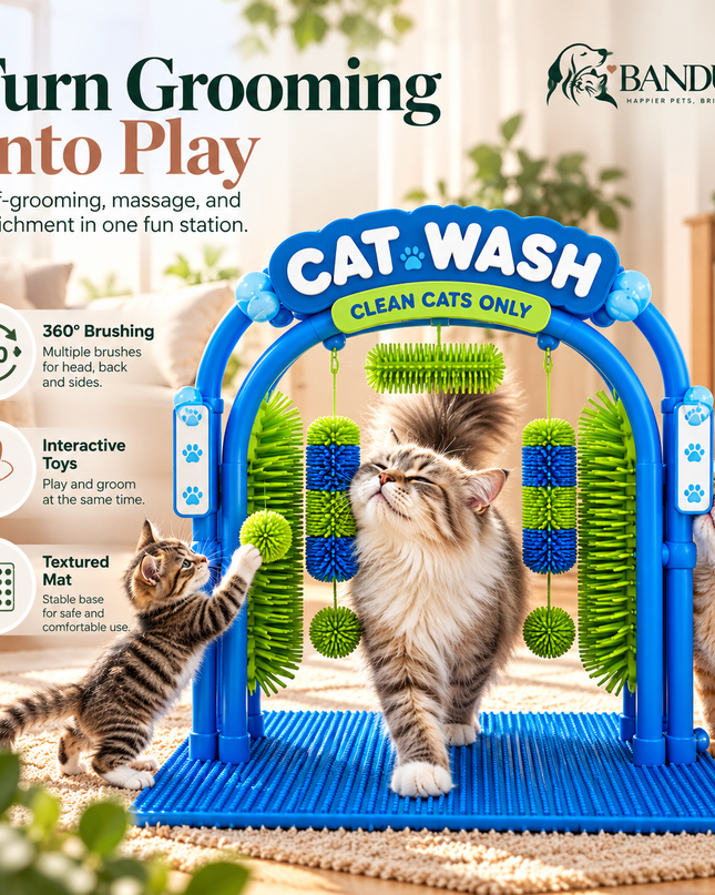 DIDOSHE Cat Wash™ | Self-Grooming & Play Station
